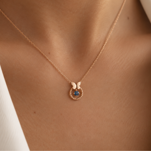 Blue Wing Necklace