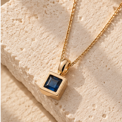 Blue Frame Necklace