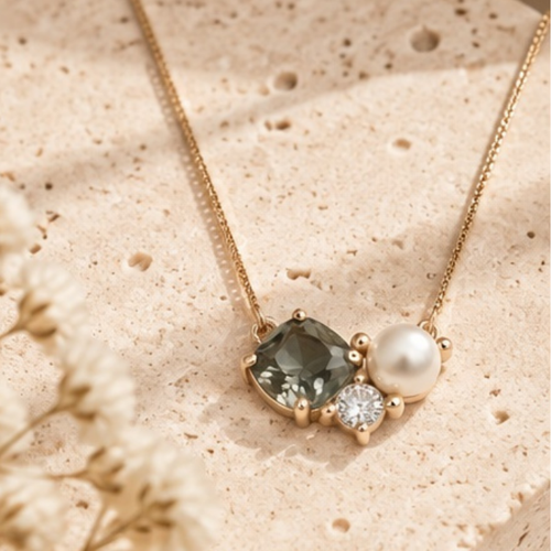 Verde Pearl Diamond Necklace