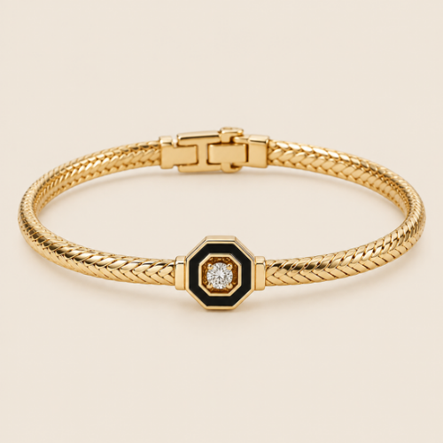 Noir Octagon Bracelet