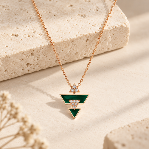 Verde Geo Diamond Necklace