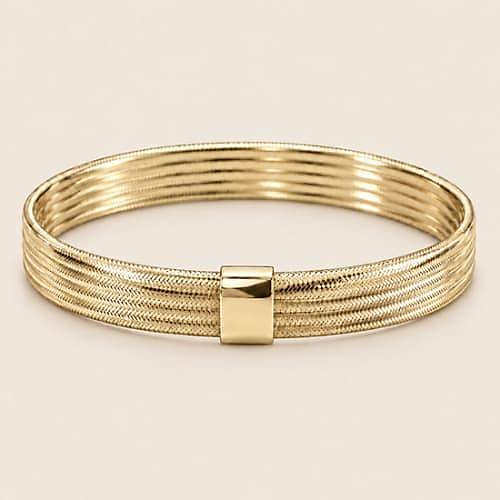 Flex Weave Large Gold Bracelet