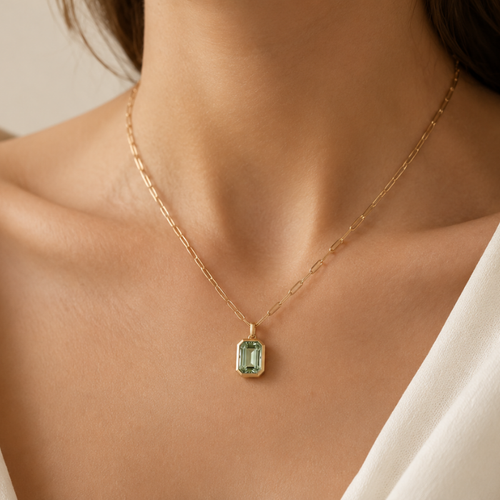 Sage Frame Necklace