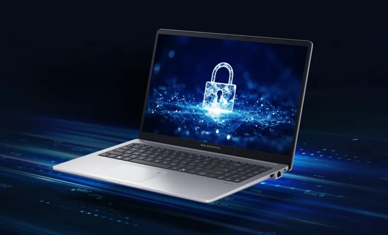 ASUS ExpertBook P1 TPM g�venlik �ipi ve kurumsal veri korumas�