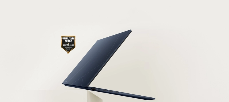 ASUS ZenBook 14 Askeri Sınıf Dayanıklılık ASUS ZenBook 14 askeri sınıf MIL-STD 810H dayanıklılık testi