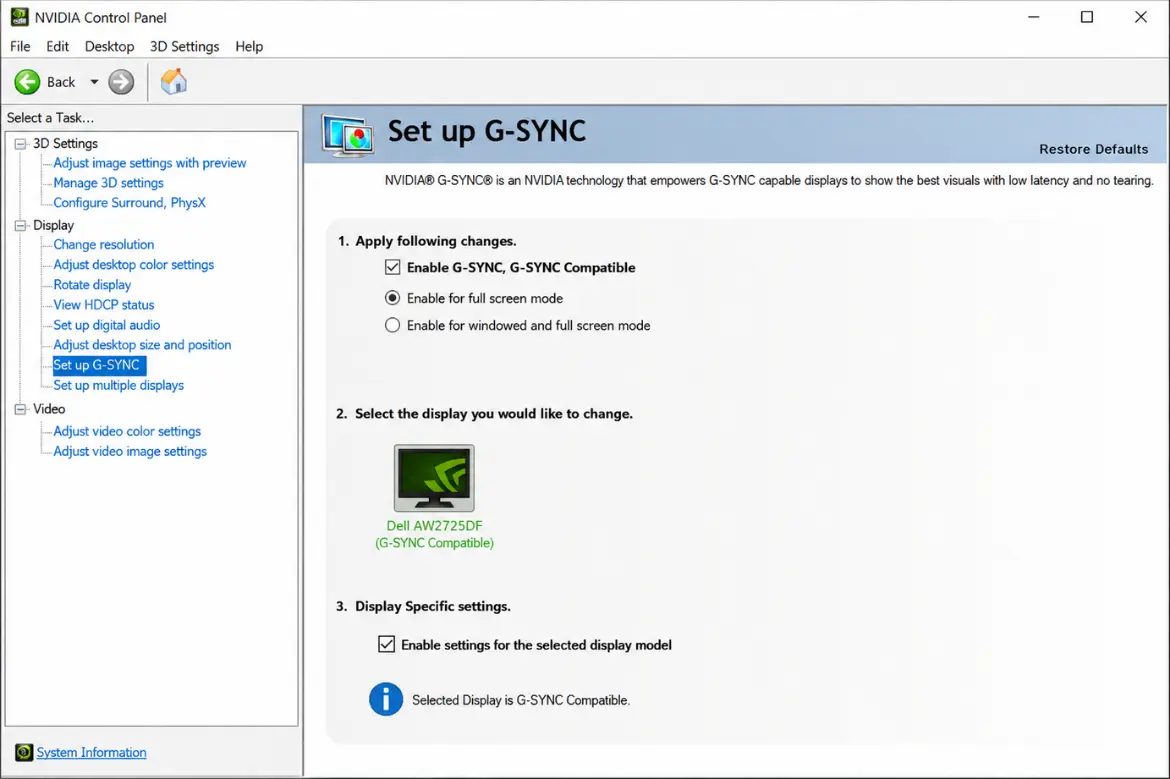Ad�m Ad�m FreeSync Monit�rde G-Sync Nas�l A��l�r? NVIDIA Denetim Masas�