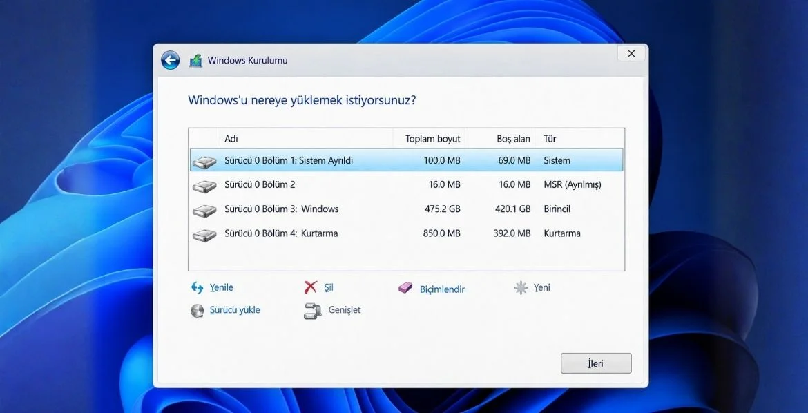 Windows Kurulumunda Diskin G�z�kmemesi Neden Olur ve Nas�l ��z�l�r