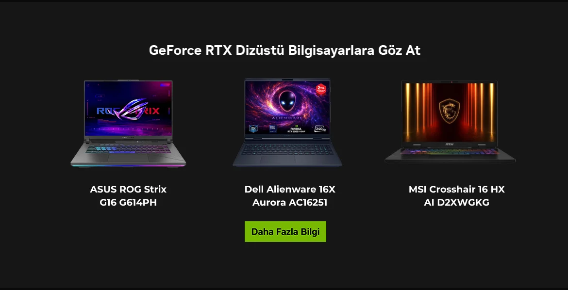 GeForce RTX Diz�st� Bilgisayarlara G�z At