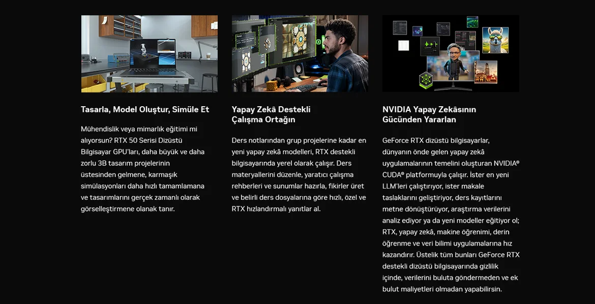 NVIDIA Yapay Zeka Destekli �zellikler