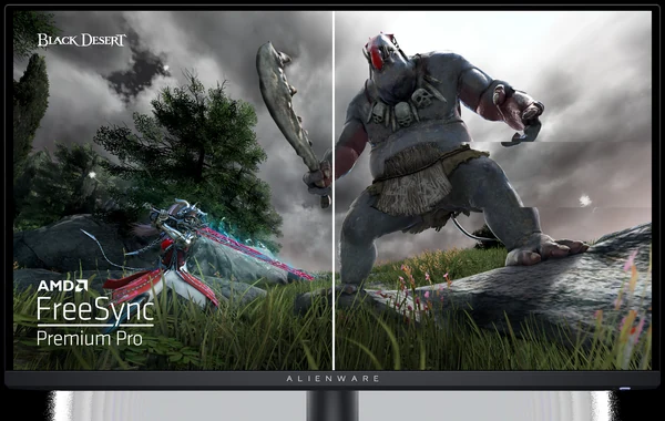 Alienware AW2725DF FreeSync Premium Pro Alienware AW2725DF monitörde AMD FreeSync Premium Pro ile yırtılmasız oyun görüntüsü
