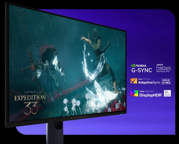 Alienware AW2725Q monit�r�n G-SYNC FreeSync Premium Pro AdaptiveSync ve DisplayHDR sertifikalar�