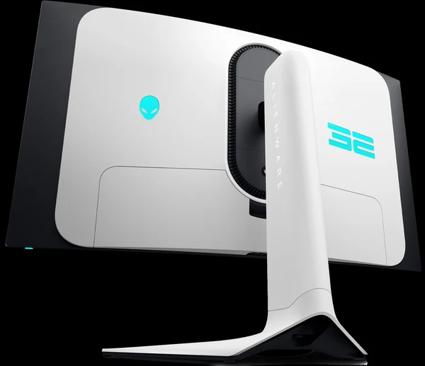 Alienware AW3225QF gaming monit�r arka tasar�m� ve AlienFX RGB ayd�nlatma