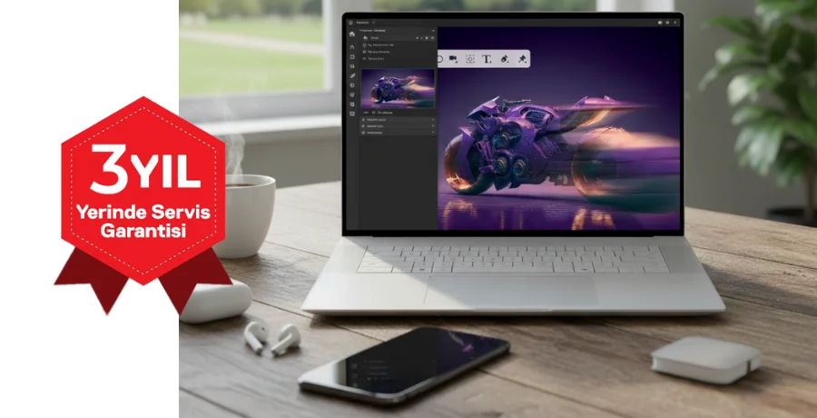 Dell 16 Premium DA16250 3 yl yerinde servis garantisi