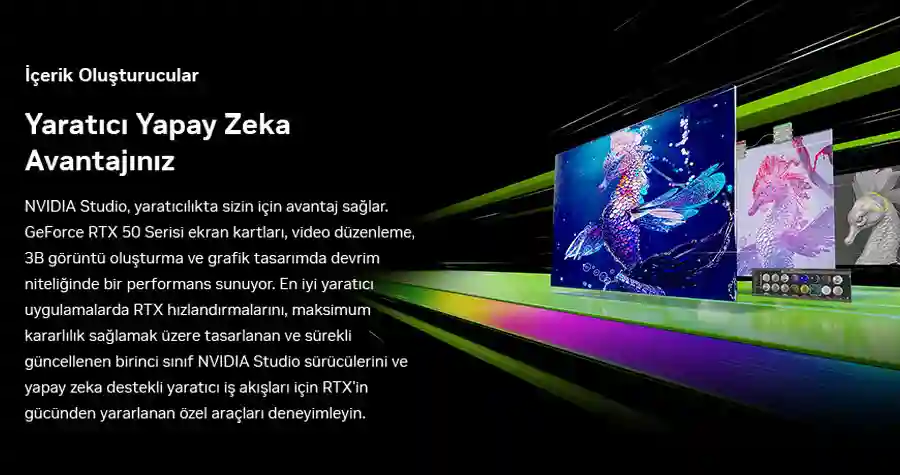 NVIDIA GeForce RTX50 Masast Bilgisayarlar erik Oluturucular