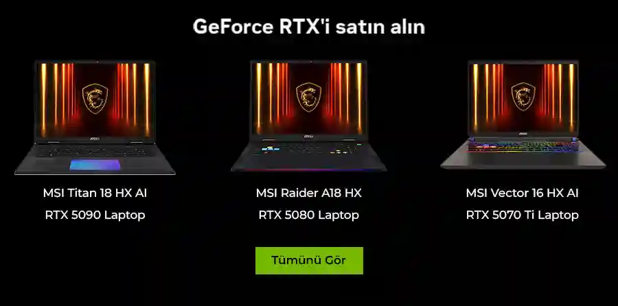 NVIDIA GeForce RTX50 ile Serisi Satn Al