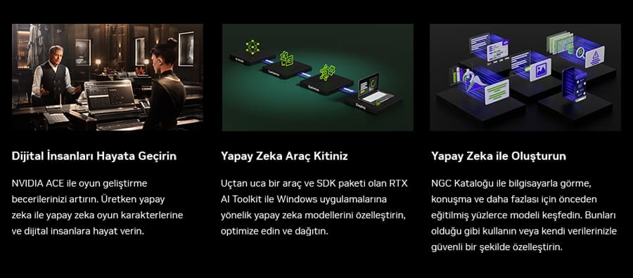 NVIDIA Ace, Yapay Zeka Ara Kiti ve NGC Katalou Uygulamalar 