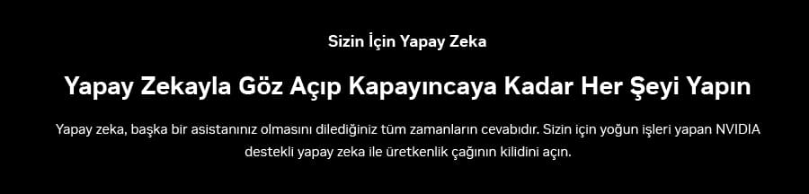 Sizin in Yapay Zeka