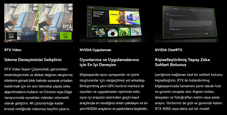 NVIDIA Black Friday Kampanyas Video, Uygulamalar ve ChatRTX