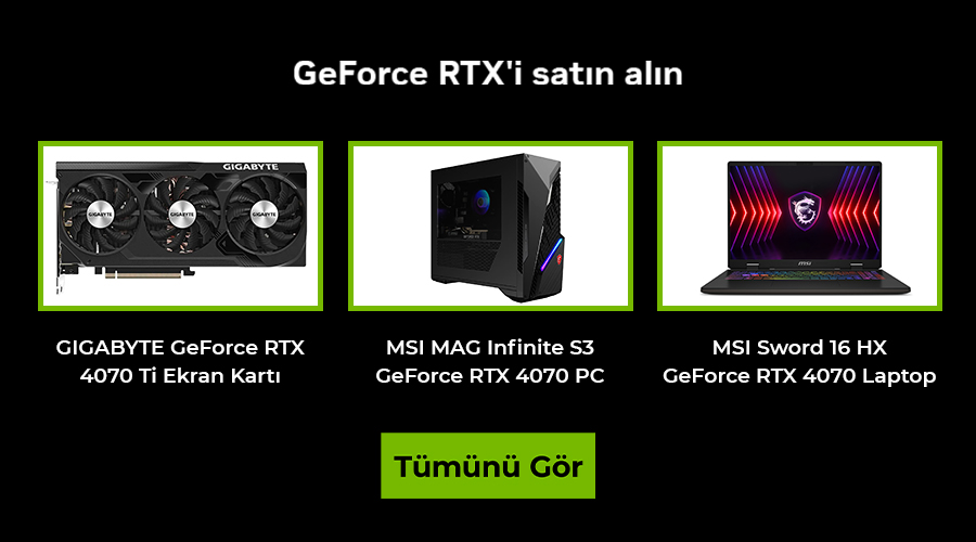 NVIDIA GeForce RTX40 Black Myth:Wukong Oyun Hediyesine Uygun rnler