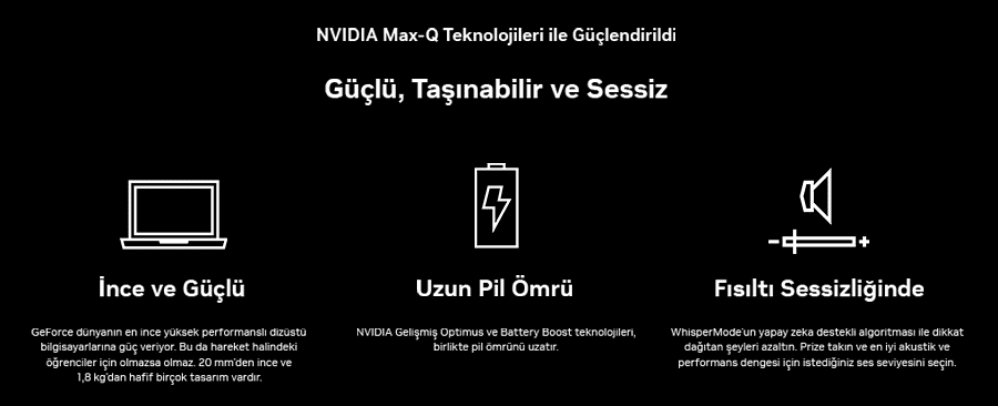 NVIDIA Max-Q Teknolojileri ile Glendirildi