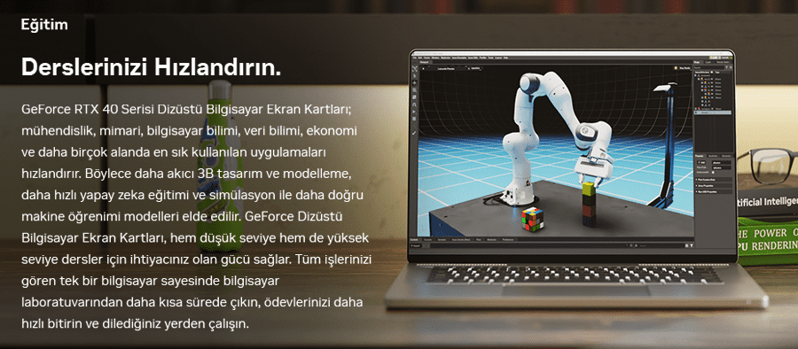 NVIDIA GeForce RTX40 Dizst Bilgisayarlarla Eitim