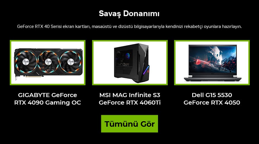 NVIDIA GeForce RTX40 E-Spor rnleri