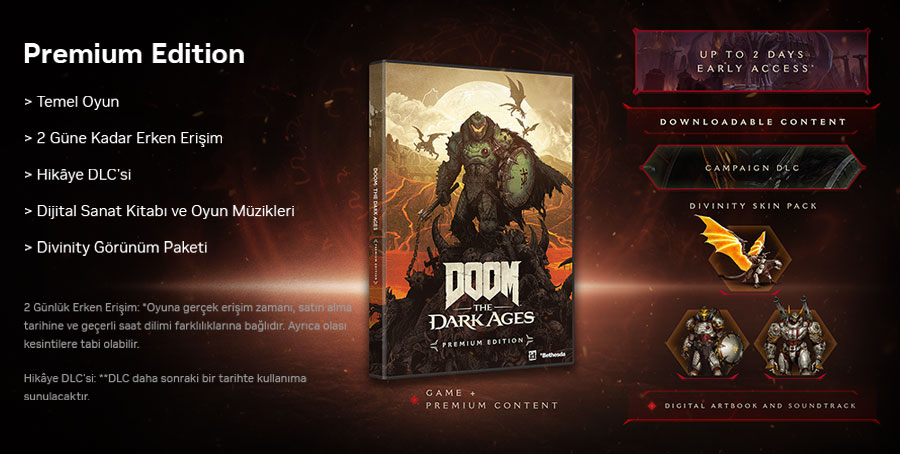 NVIDIA GeForce RTX50 ile Serisi rnlerle DOOM: The Dark Ages Premium Pack