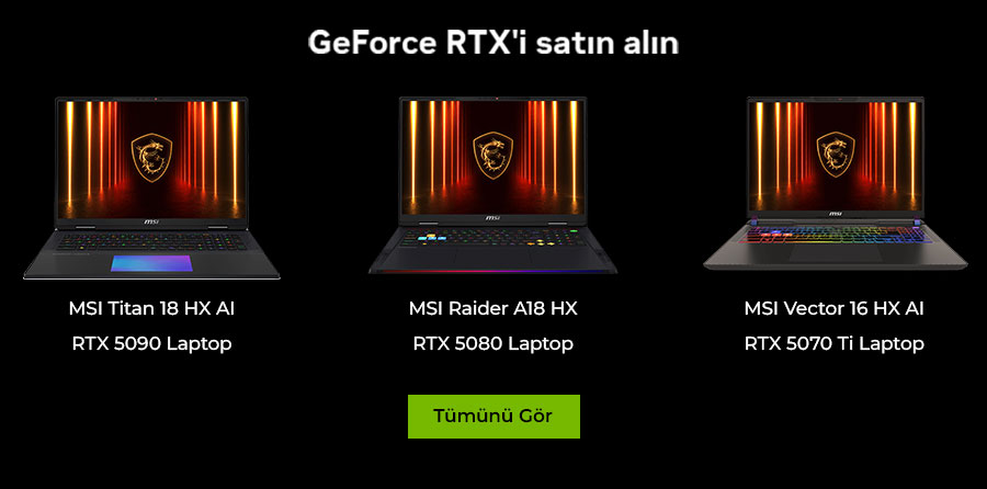NVIDIA GeForce RTX50 ile Serisi Satn Al