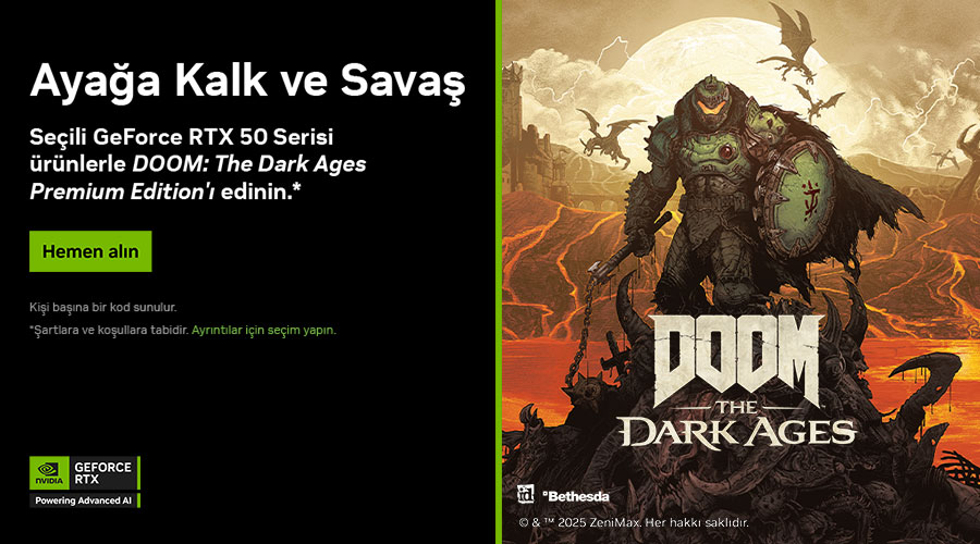 NVIDIA GeForce RTX50 ile Serisi rnlerle DOOM: The Dark Ages Premium Edition Edinin