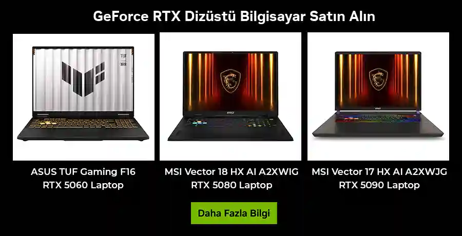 NVIDIA GeForce RTX50 Laptoplar ncele