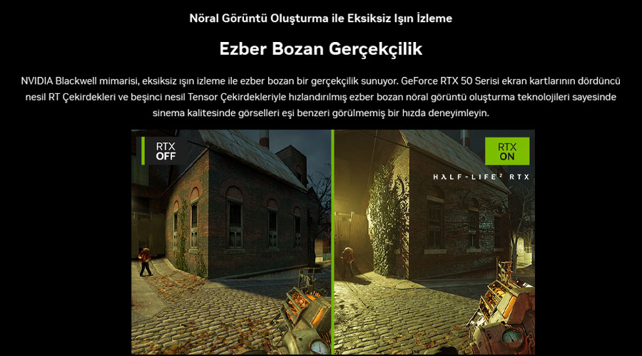 NVIDIA GeForce RTX50 Dizst Bilgisayarlar Tensor zellikleri