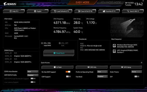 Gigabyte X870E AORUS Elite WiFi7 ICE Geli�mi� UC BIOS Aray�z� ve Kullan�c� Odakl� Tasar�m