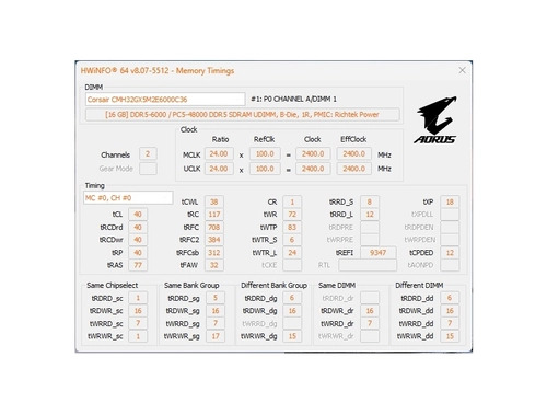 Gigabyte X870E AORUS Elite WiFi7 ICE HWiNFO Bellek Zamanlama Monit�r� ve RAM Performans Takibi