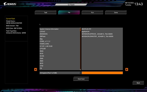 Gigabyte X870E AORUS Elite WiFi7 ICE Q-Flash Otomatik Tarama
