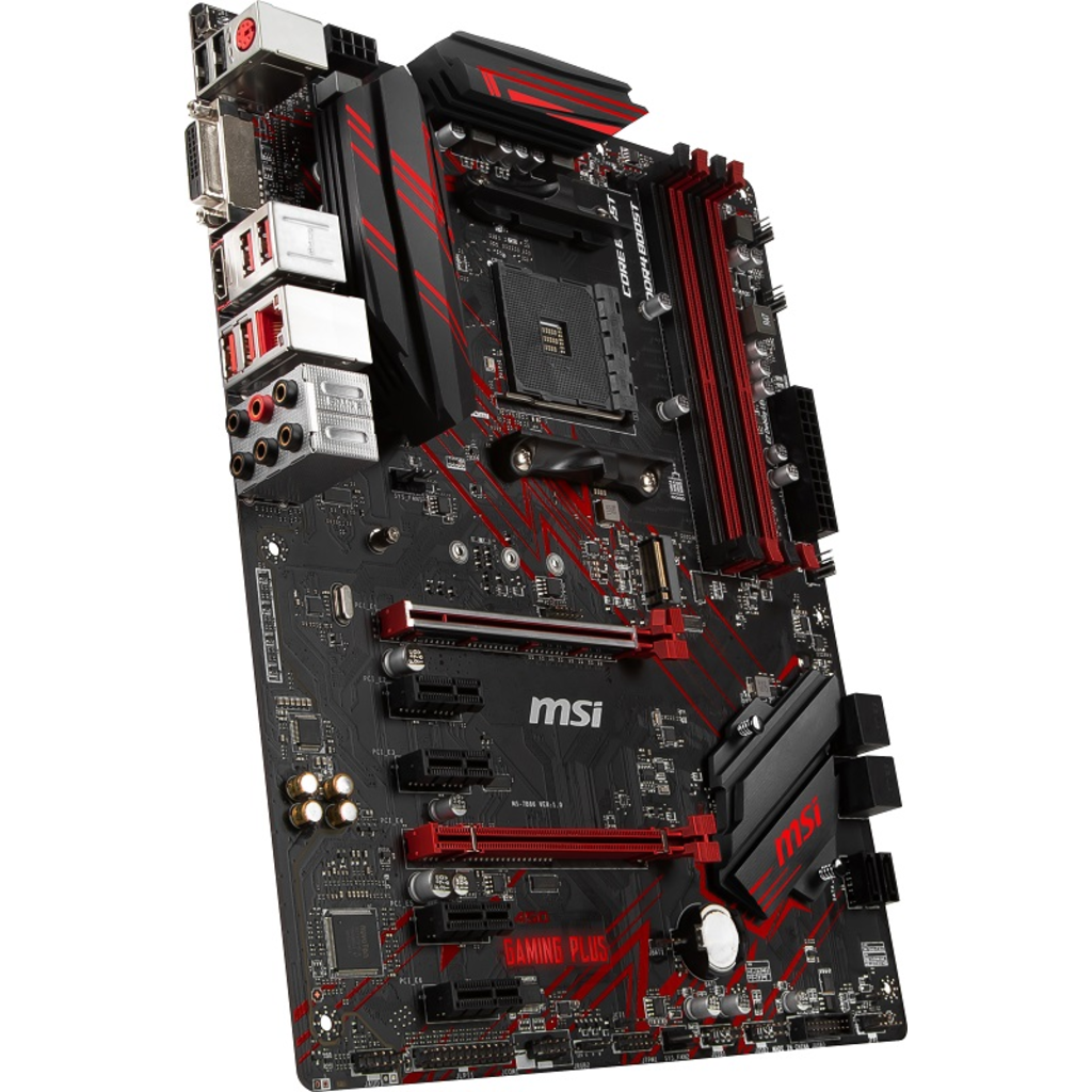 MSI B450 GAMING PLUS MAX DDR4 3466MHz (OC) DVI HDMI USB 3.2 ATX