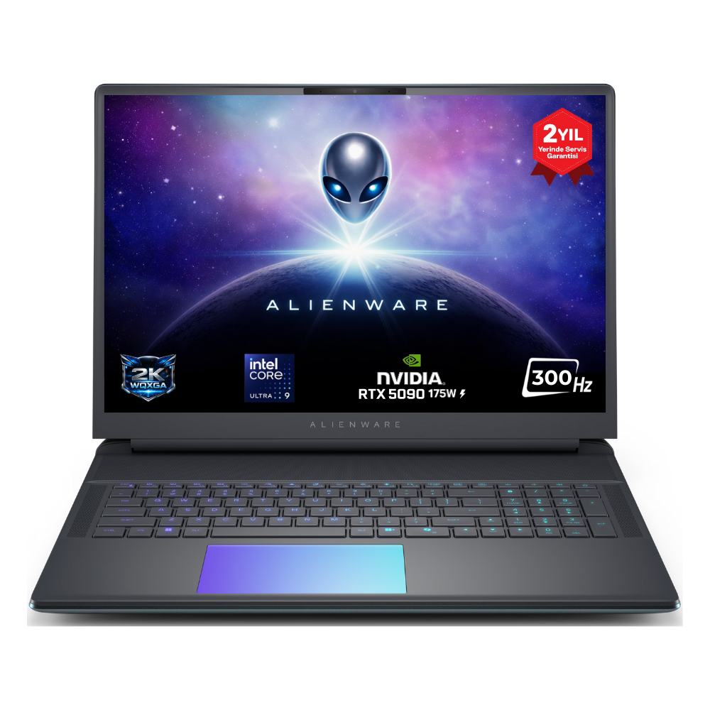 Dell Alienware 18 Area-51 AA18250 Ultra 9 275HX 32GB 4TB SSD 24GB RTX5090 175W 18 WQXGA 300Hz Windows 11 İngilizce Klavye