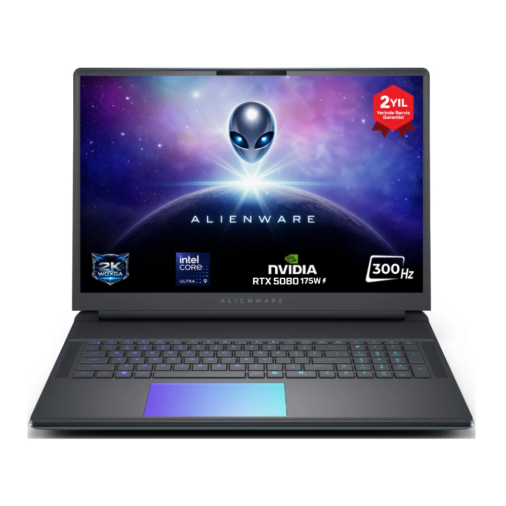 Dell Alienware 18 Area-51 AA18250 Ultra 9 275HX 64GB 1TB SSD 16GB RTX5080 175W 18 WQXGA 300Hz Windows 11 İngilizce Klavye