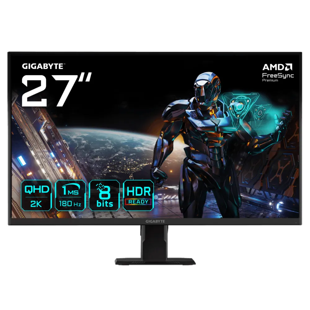 Gigabyte GS27QA 27 2560x1440 QHD 180Hz 1ms HDMI DP FreeSync SS-IPS Gaming Monitör