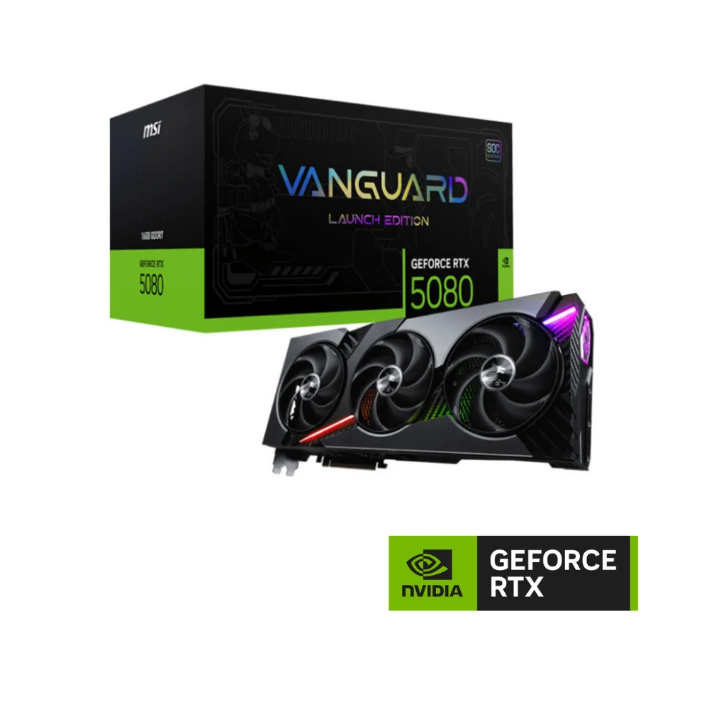 MSI GeForce RTX 5080 16G Vanguard Soc Launch Edition 16GB GDDR7 256bit DX12 PCIe 5.0 (3xDP 1xHDMI) Ekran Kartı