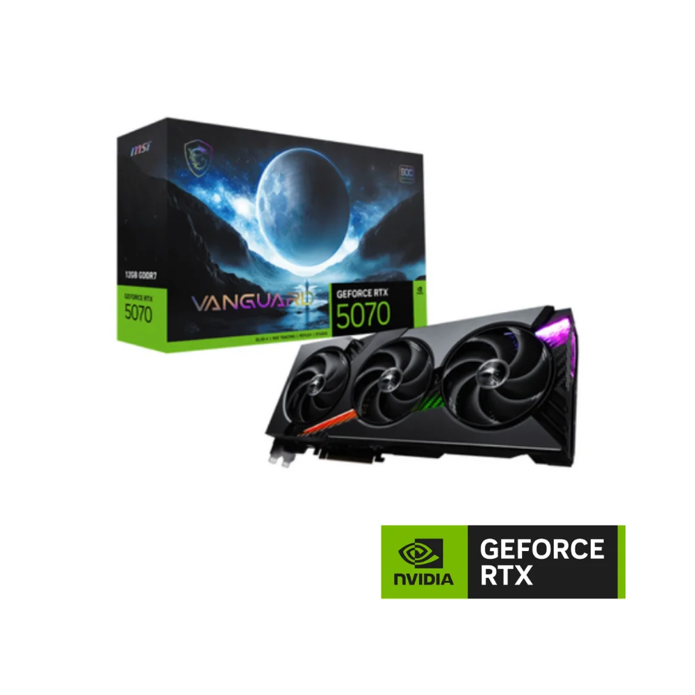 MSI GeForce RTX 5070 12G Vanguard Soc 12GB GDDR7 192bit DX12 PCIe 5.0 (3xDP 1xHDMI) Ekran Kartı