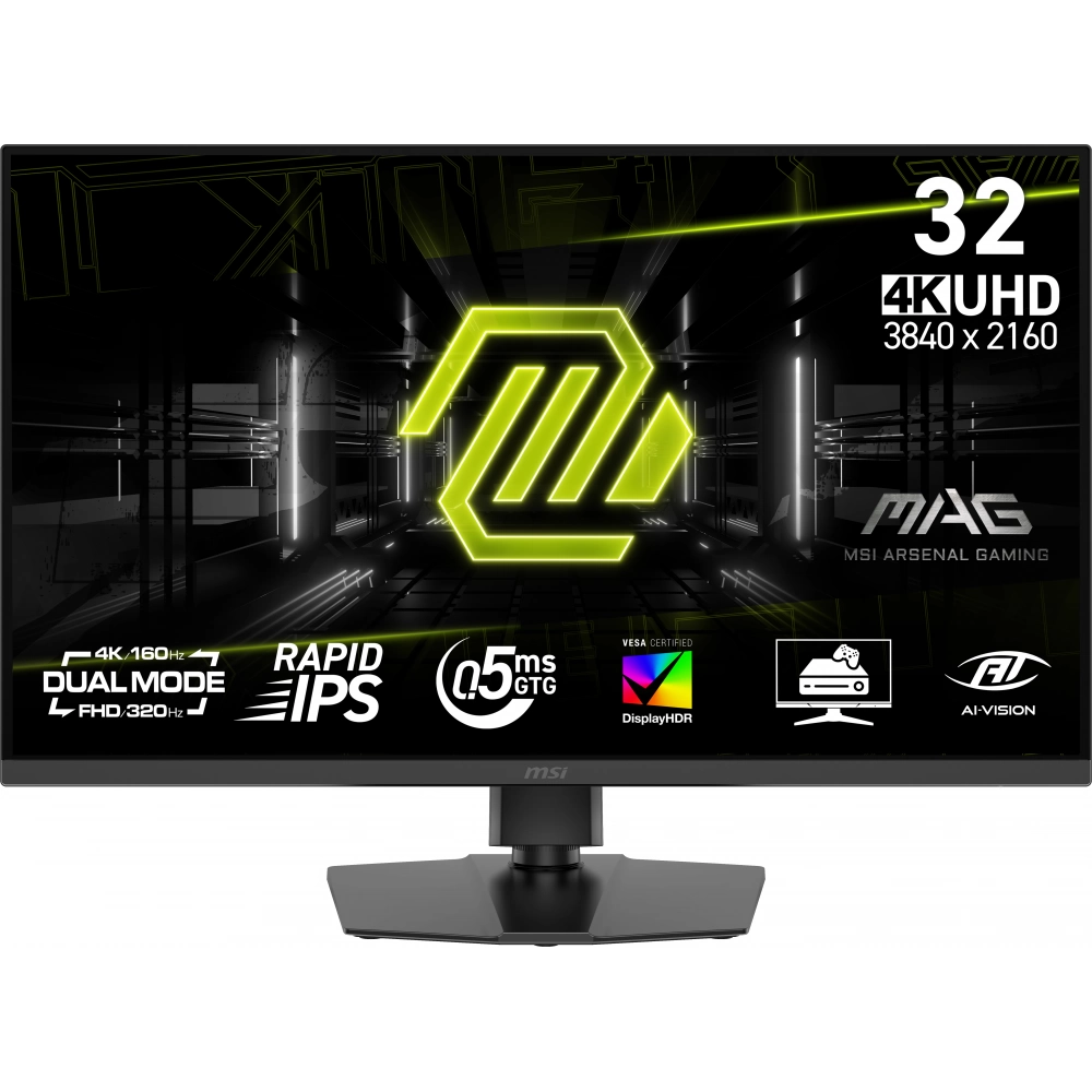 MSI MAG 322URDF E16 31.5 3840x2160 4K UHD 0.5ms 320Hz HDMI DP HDR 400 FreeSync Rapid IPS Gaming Monitör