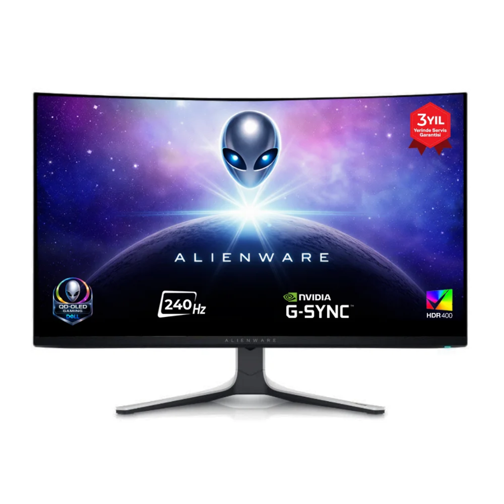 ディスプレイ・モニター本体 Dell Alienware AW3225QF Dell Alienware AW3225QF 32 inç 4K UHD 240Hz 0.03ms OLED Kavisli