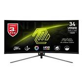 MSI MAG 345CQR 34 3440x1440 180Hz 1ms HDMI DP FreeSync Premium Curved Gaming Monitr