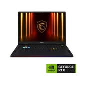 MSI Raider A18 HX A9WIG-092TR Ryzen 9 9955HX3D 64GB DDR5 2TB SSD 16GB RTX5080 GDDR7 18.0 UHD+ MiniLed 120Hz Windows 11 Home