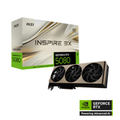 MSI GeForce RTX 5080 16G Inspire 3X OC 16GB GDDR7 256bit DX12 PCIe 5.0 (3xDP 1xHDMI) Ekran Kart�
