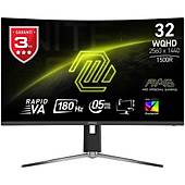 MSI MAG 32CQ6PF 31.5 2560x1440 180Hz 0.5ms HDMI DP HDR 400 Adaptive Sync Curved 1500R Gaming Monit�r
