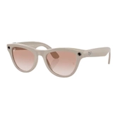 Ray-Ban Meta Skyler Ak�ll� G�zl�k Parlak Kire�li Gri �er�eve Tar��n Pembesi Cam Rengi