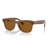 Ray-Ban Meta Wayfarer Akilli Gozluk Parlak Karamel Polarize Kahverengi RW4008