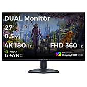 Dell Alienware AW2725QF 27 Dual znrlk 4K 180Hz - FHD 360Hz 0.5ms HDMI DP Type-C HDR 600 G-Sync IPS Gaming Monitr