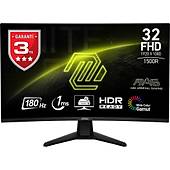 MSI MAG 32C6 31.5 1920x1080 180Hz 1ms HDMI DP Adaptive Sync Curved 1500R Gaming Monitr